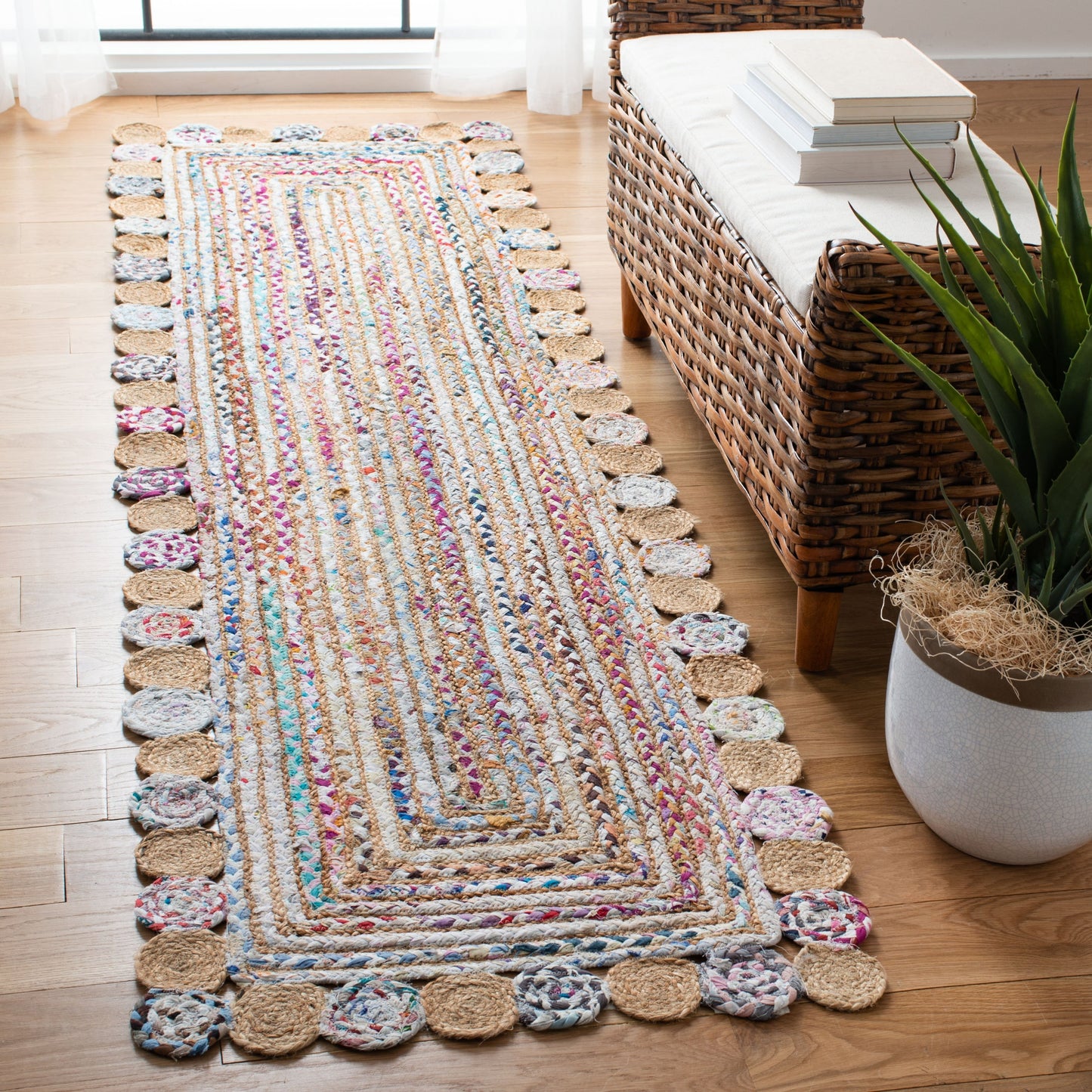Tapis en jute côtier SAFAVIEH fait main, style Cape Cod Diora