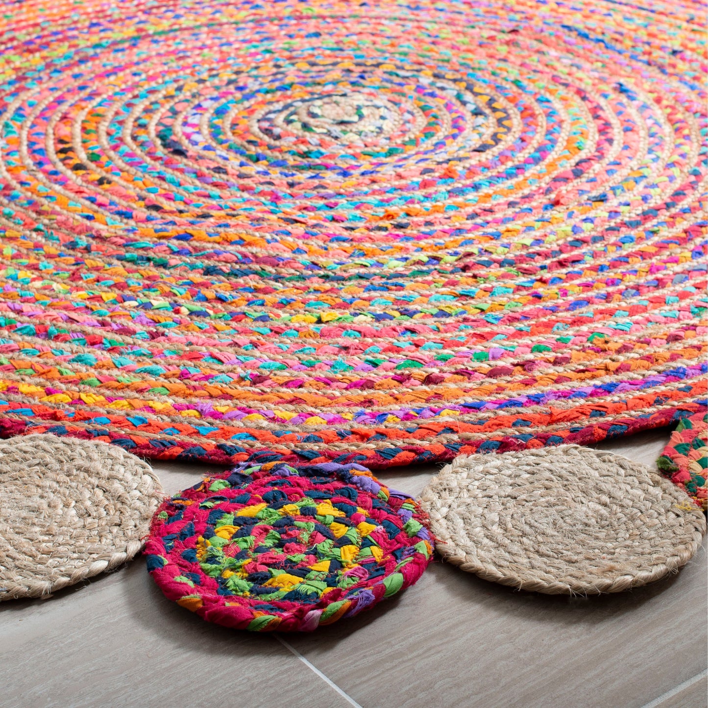 Tapis en jute côtier SAFAVIEH fait main, style Cape Cod Diora