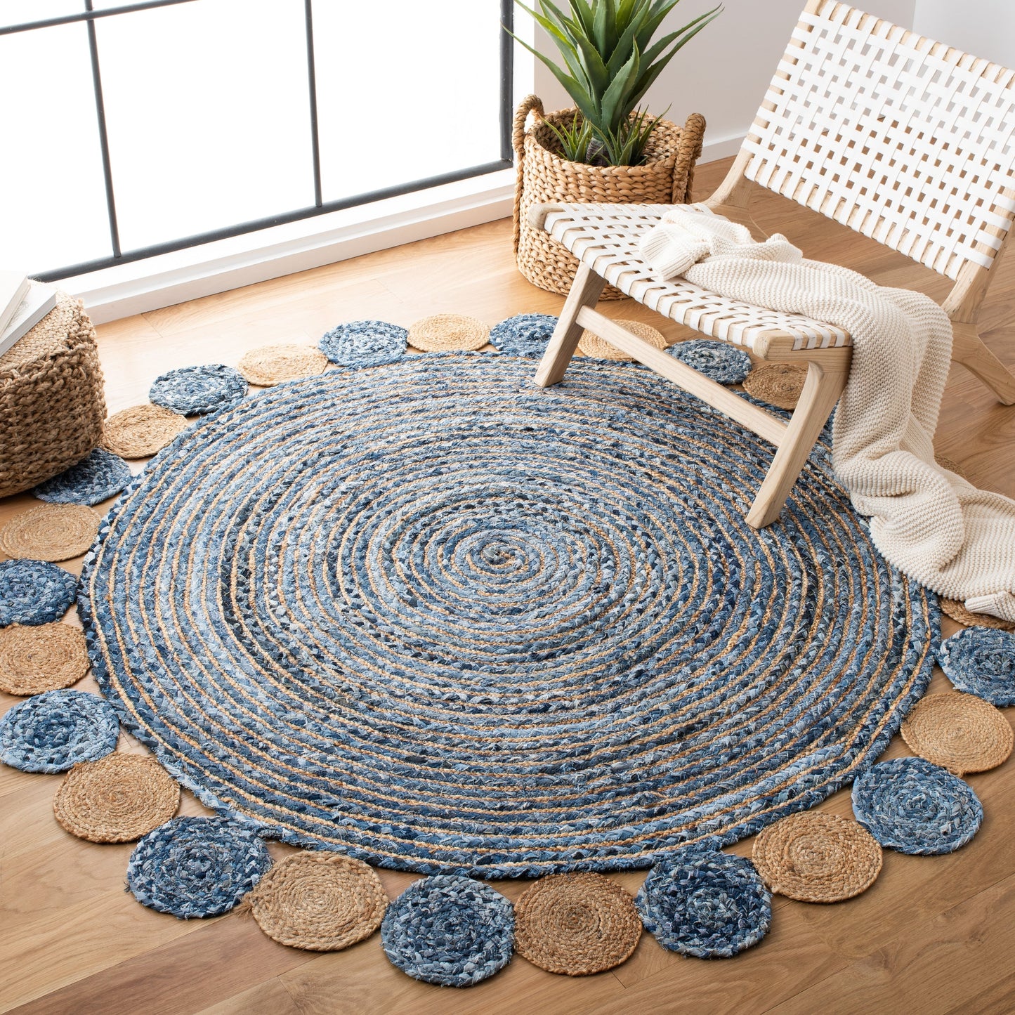 Tapis en jute côtier SAFAVIEH fait main, style Cape Cod Diora