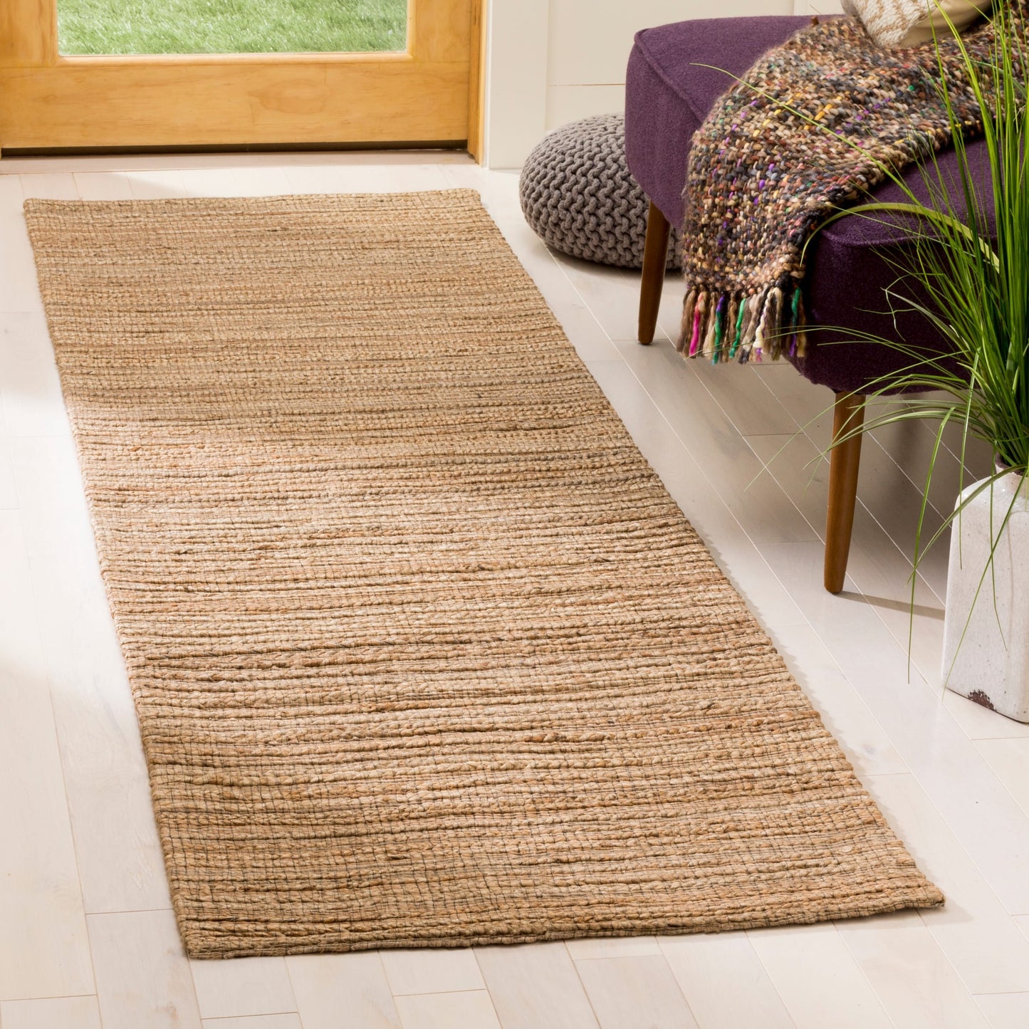 Tapis de mer Snezanka en jute, fait main, style Cape Cod, par SAFAVIEH