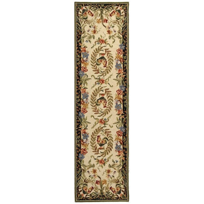 Tapis en laine SAFAVIEH Chelsea Asmaa fait main, motif coq, style campagne française