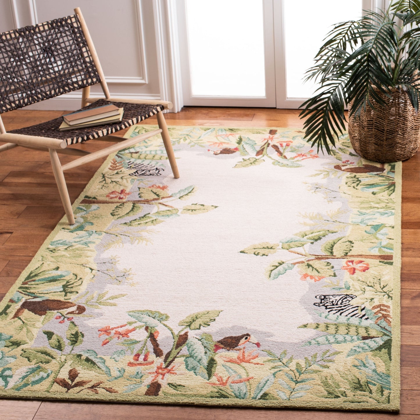 Tapis en laine Chelsea Margrieta fait main SAFAVIEH, style campagne française