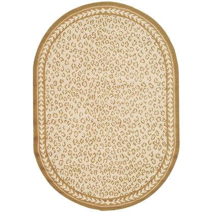 Tapis SAFAVIEH fait main Chelsea Solar Garden Leopard en laine de campagne française