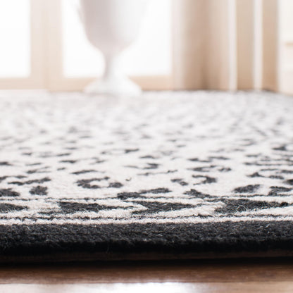 Tapis SAFAVIEH fait main Chelsea Solar Garden Leopard en laine de campagne française