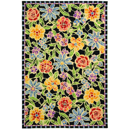 Tapis en laine SAFAVIEH fait main Chelsea Sprig à motif floral style campagne française