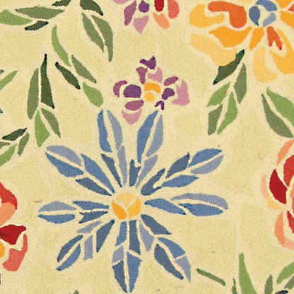 Tapis en laine SAFAVIEH fait main Chelsea Sprig à motif floral style campagne française