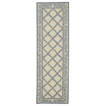 Tapis en laine SAFAVIEH Chelsea Sunstripe Trellis fait main, style campagne française