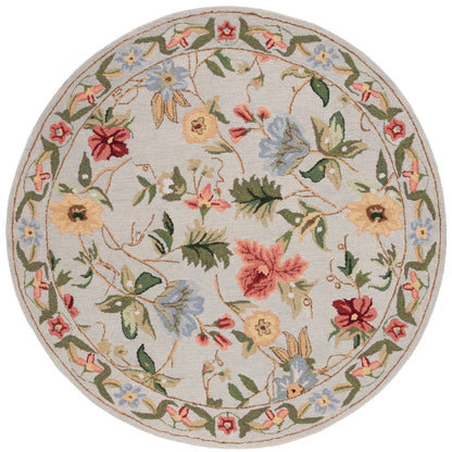 Tapis en laine SAFAVIEH fait main Chelsea Yauhenia à motif floral de style campagnard français