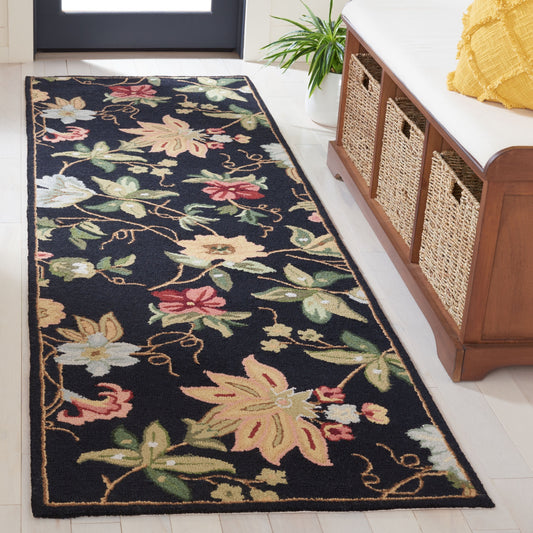 Tapis en laine SAFAVIEH fait main Chelsea Yauhenia à motif floral de style campagnard français