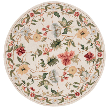 Tapis en laine SAFAVIEH fait main Chelsea Yauhenia à motif floral de style campagnard français