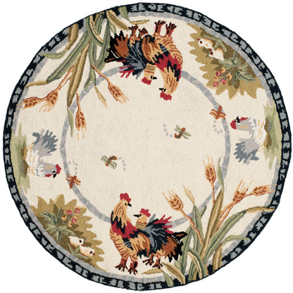 Tapis en laine SAFAVIEH fait main Chelsea Yauheniya motif coq de campagne française