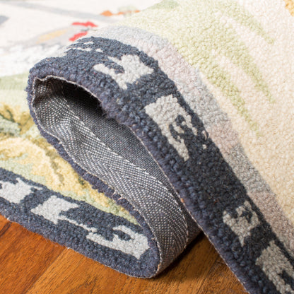 Tapis en laine SAFAVIEH fait main Chelsea Yauheniya motif coq de campagne française