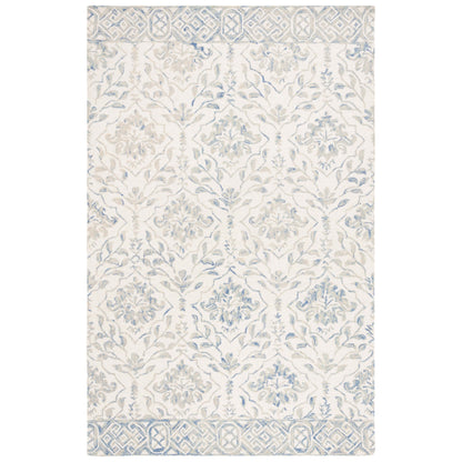 Tapis en laine Elvedina à motif floral, teint à la main par SAFAVIEH