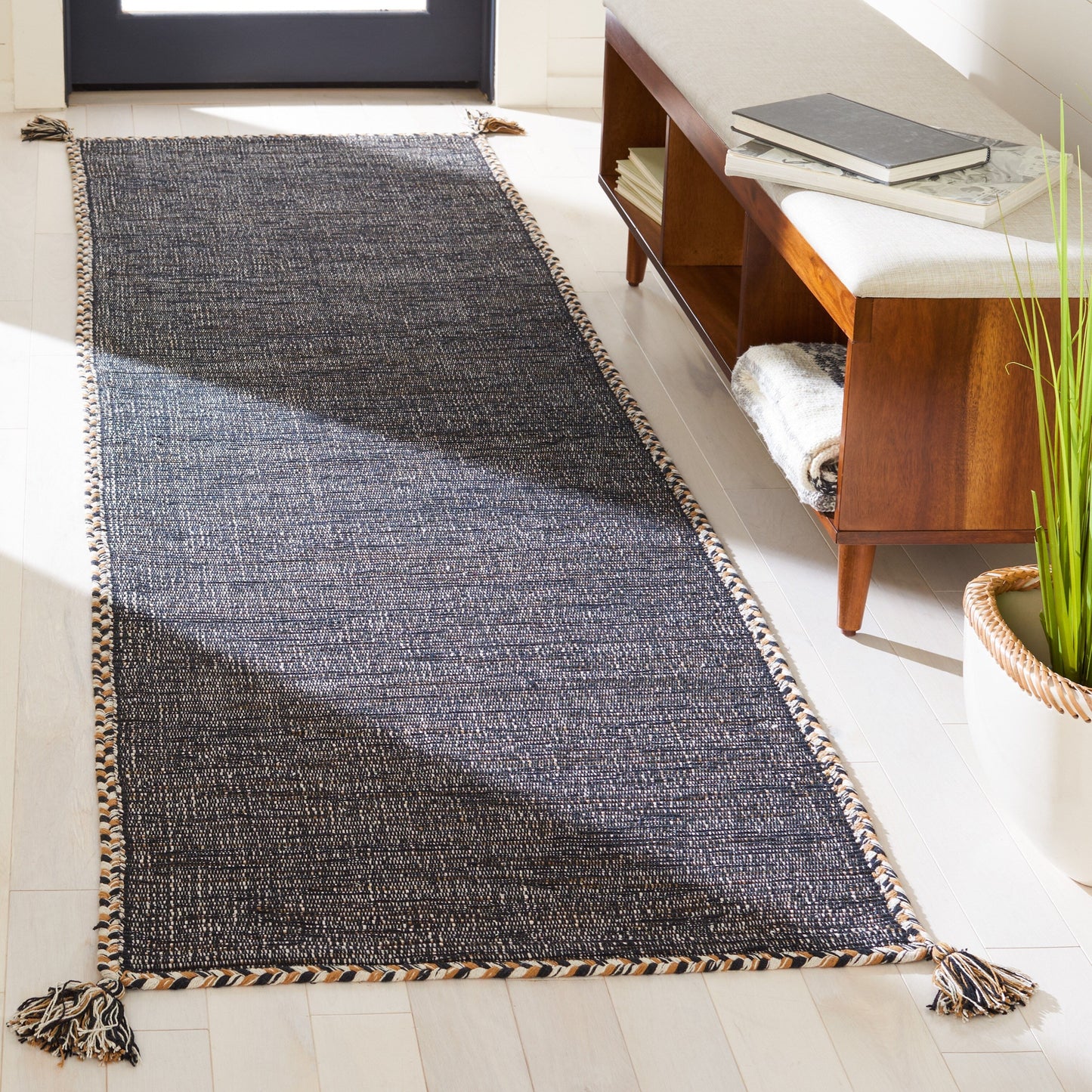 Tapis décontracté en coton tissé à plat SAFAVIEH Montauk Jahi à carreaux, fait main