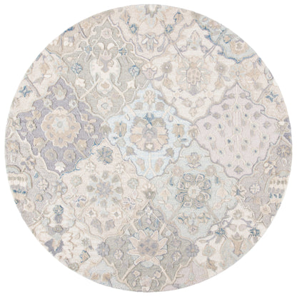 Tapis en laine imprimé floral glamour fait main SAFAVIEH