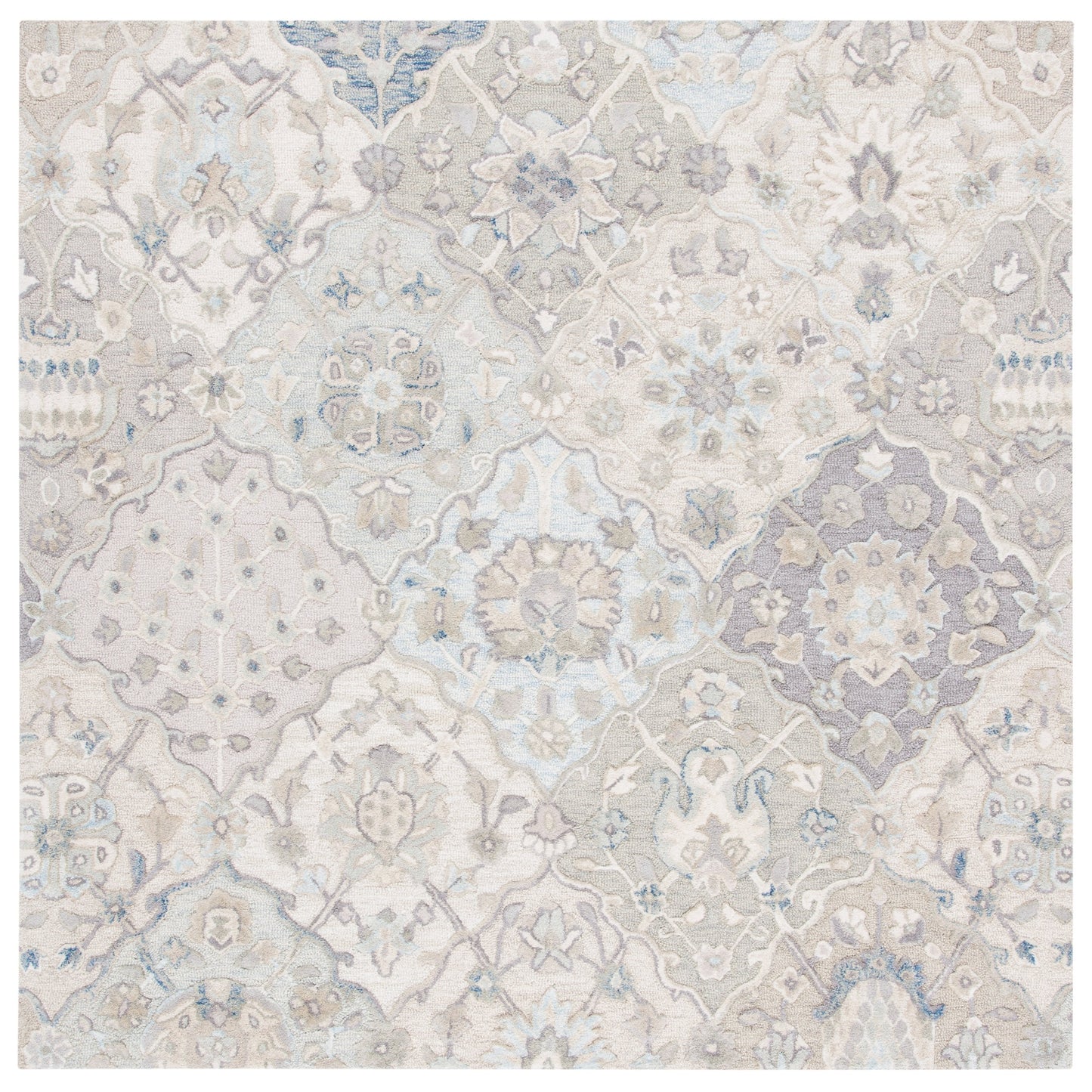 Tapis en laine imprimé floral glamour fait main SAFAVIEH