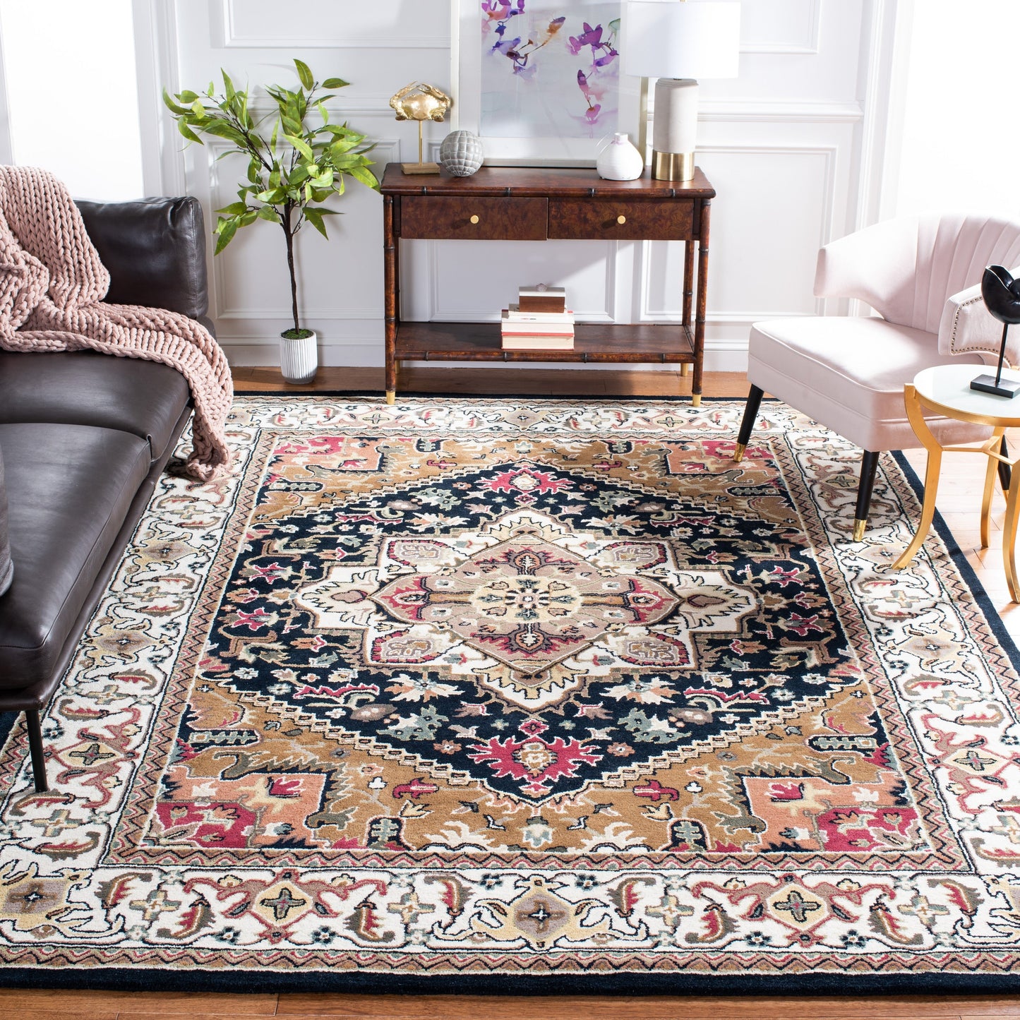 Tapis oriental traditionnel en laine SAFAVIEH fait main, héritage Carrol