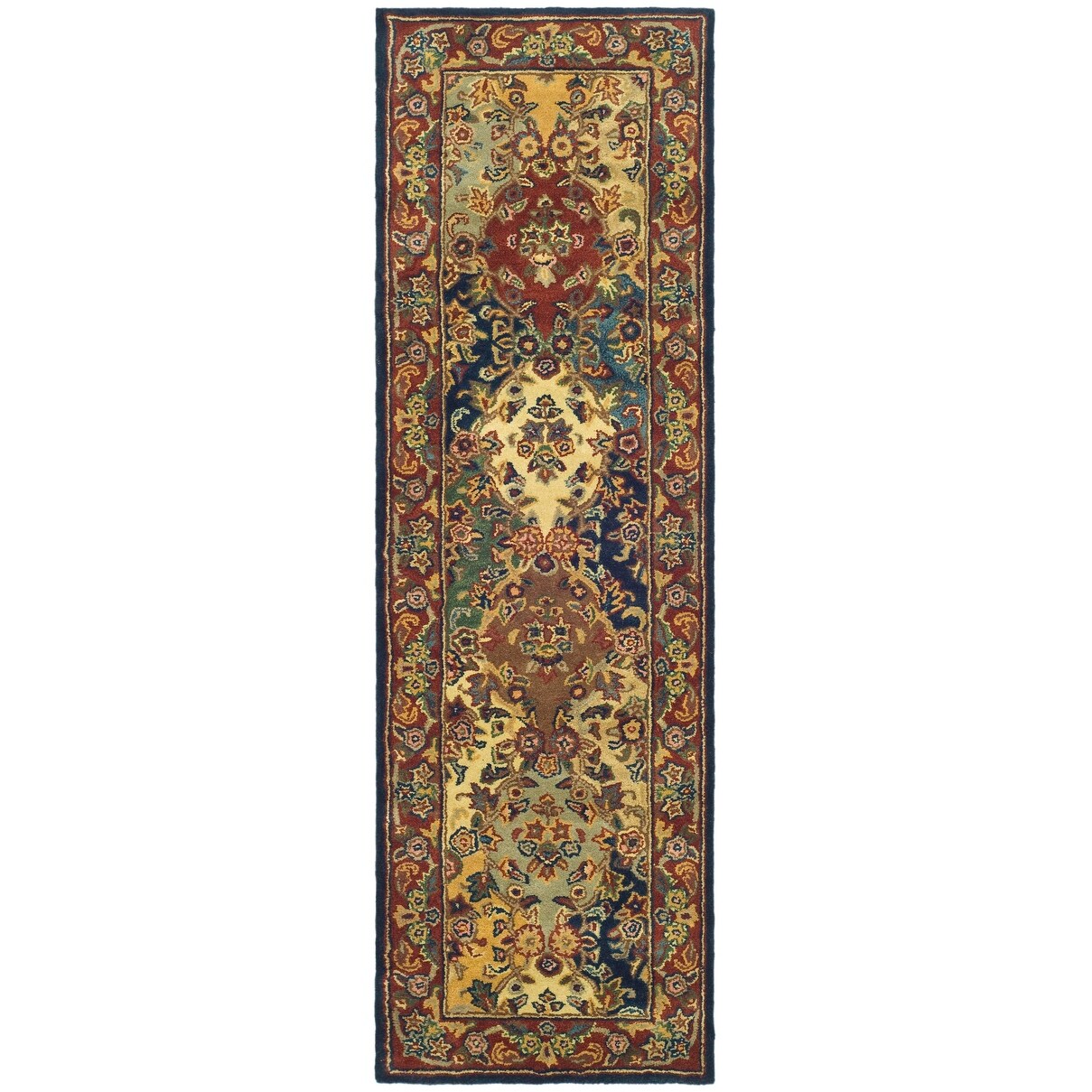 Tapis oriental traditionnel en laine SAFAVIEH fait main, motif reptiles.