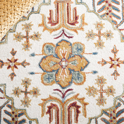 Tapis en laine à motif floral Snjolaug fait main SAFAVIEH Heritage