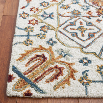 Tapis en laine à motif floral Snjolaug fait main SAFAVIEH Heritage