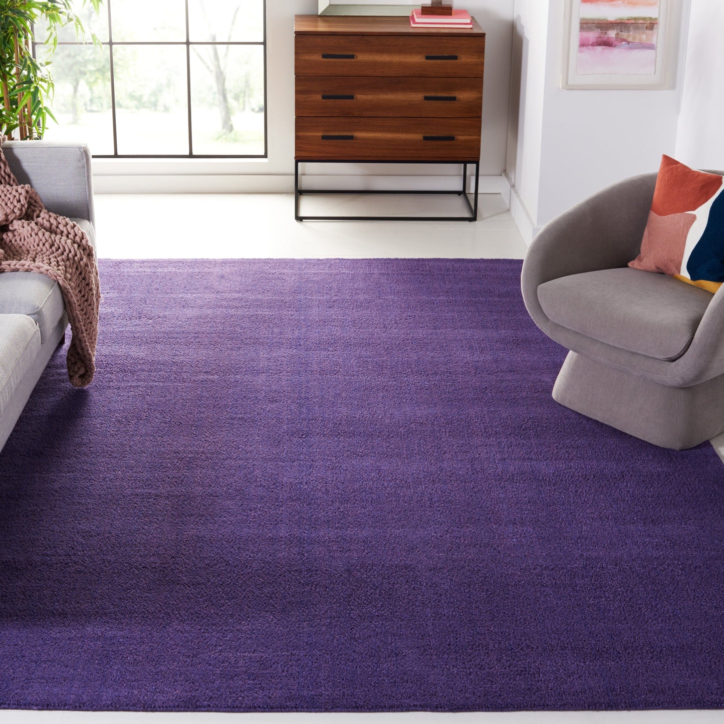 Tapis moderne en laine à carreaux tissés à la main SAFAVIEH Himalaya