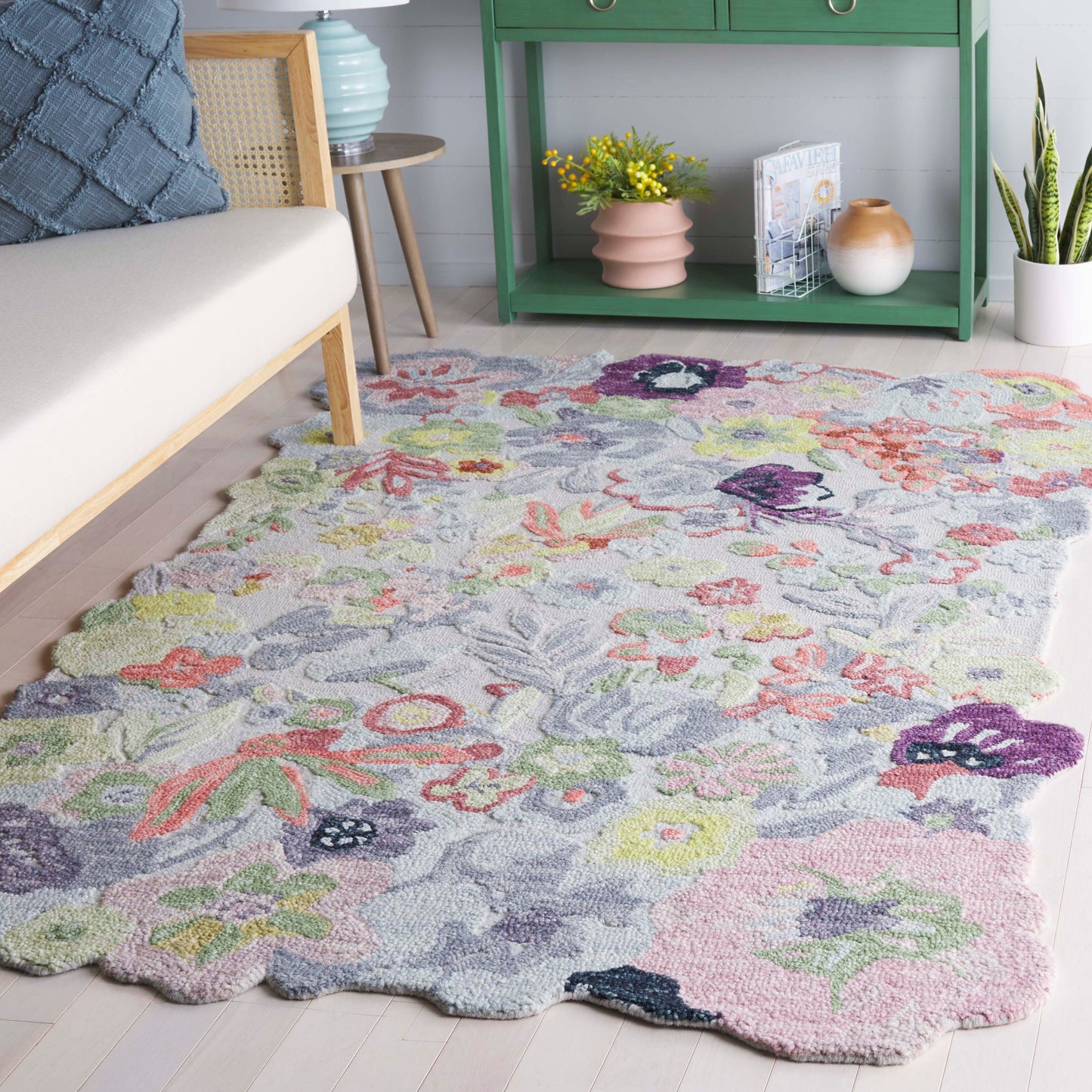 Tapis en laine SAFAVIEH fait main Jardin Malfrid Country