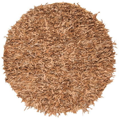 SAFAVIEH Tapis en cuir moderne à poils longs Blayne fait à la main