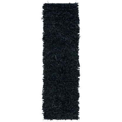 Tapis décoratif moderne SAFAVIEH en cuir shaggy fait main Doinita