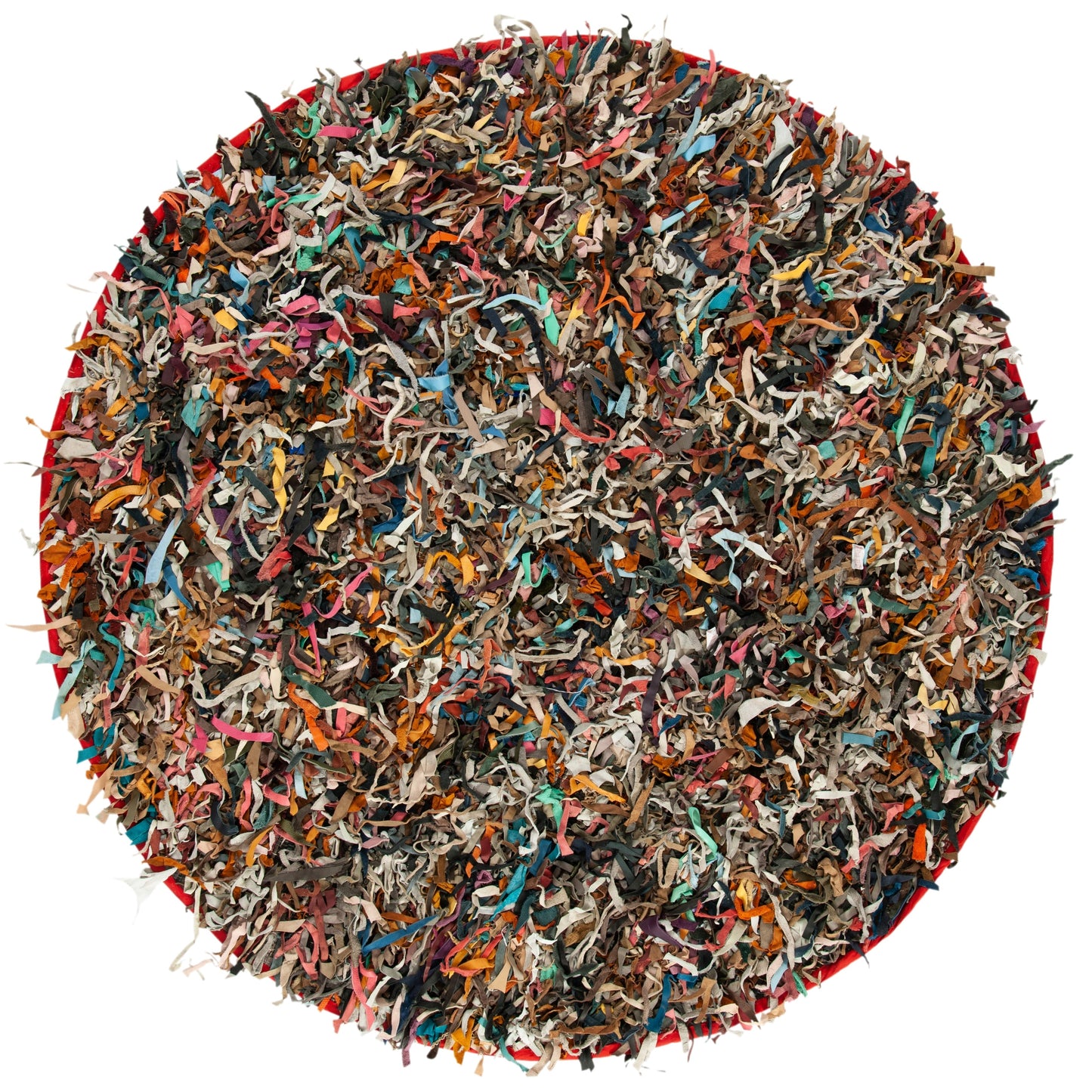 Tapis décoratif moderne SAFAVIEH en cuir shaggy fait main Doinita