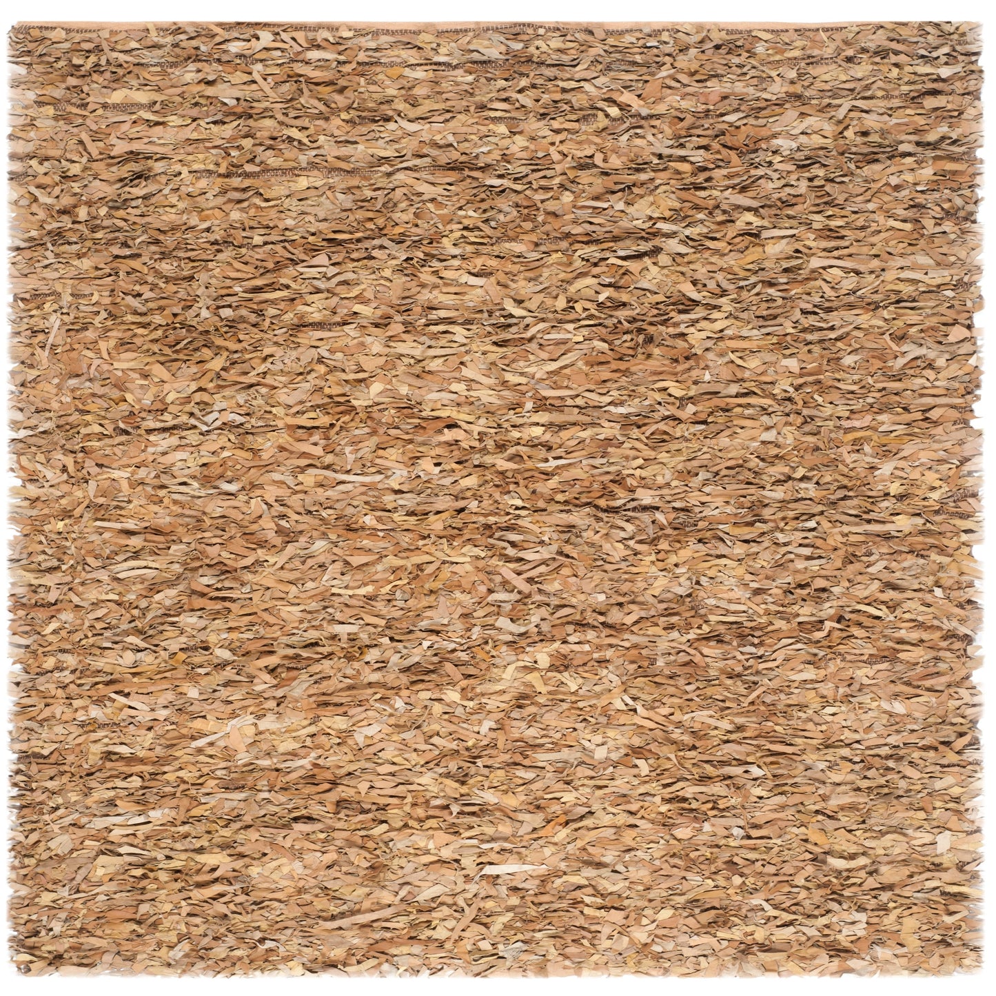 Tapis décoratif moderne SAFAVIEH en cuir shaggy fait main Doinita