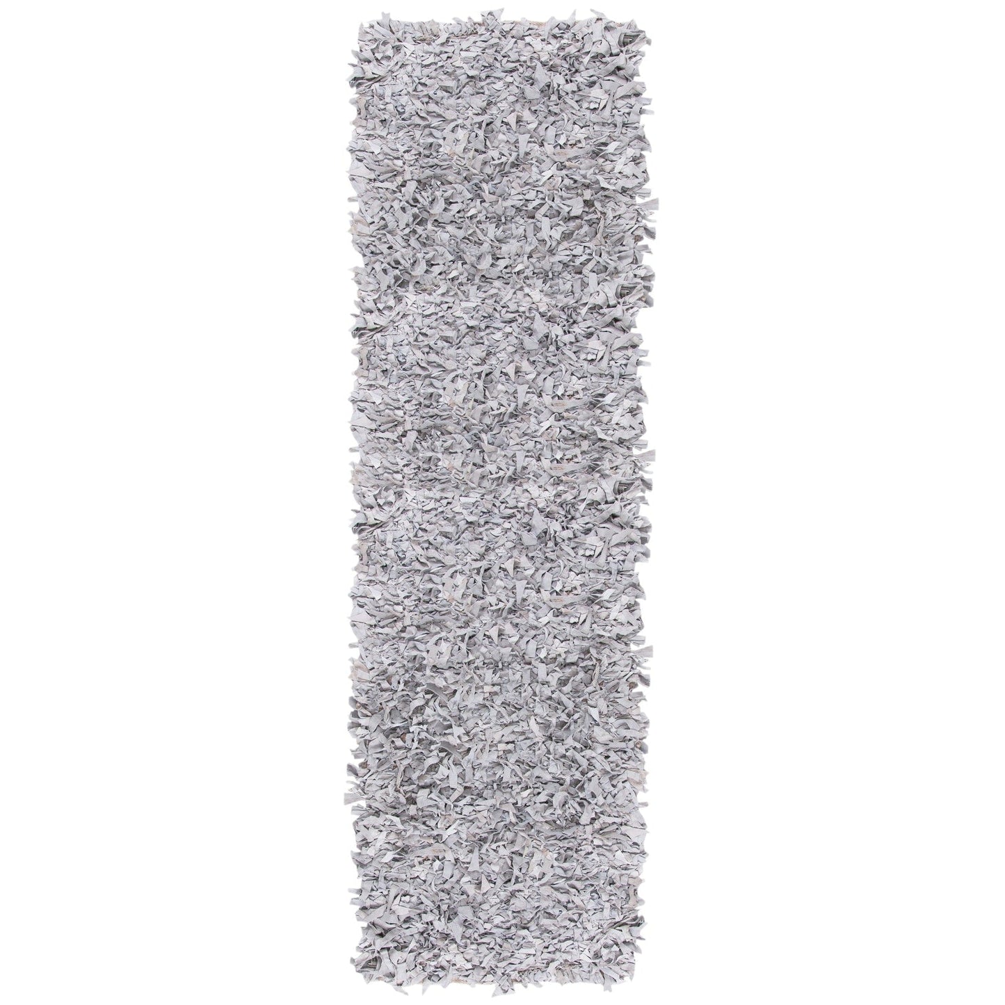 Tapis décoratif moderne SAFAVIEH en cuir shaggy fait main Doinita