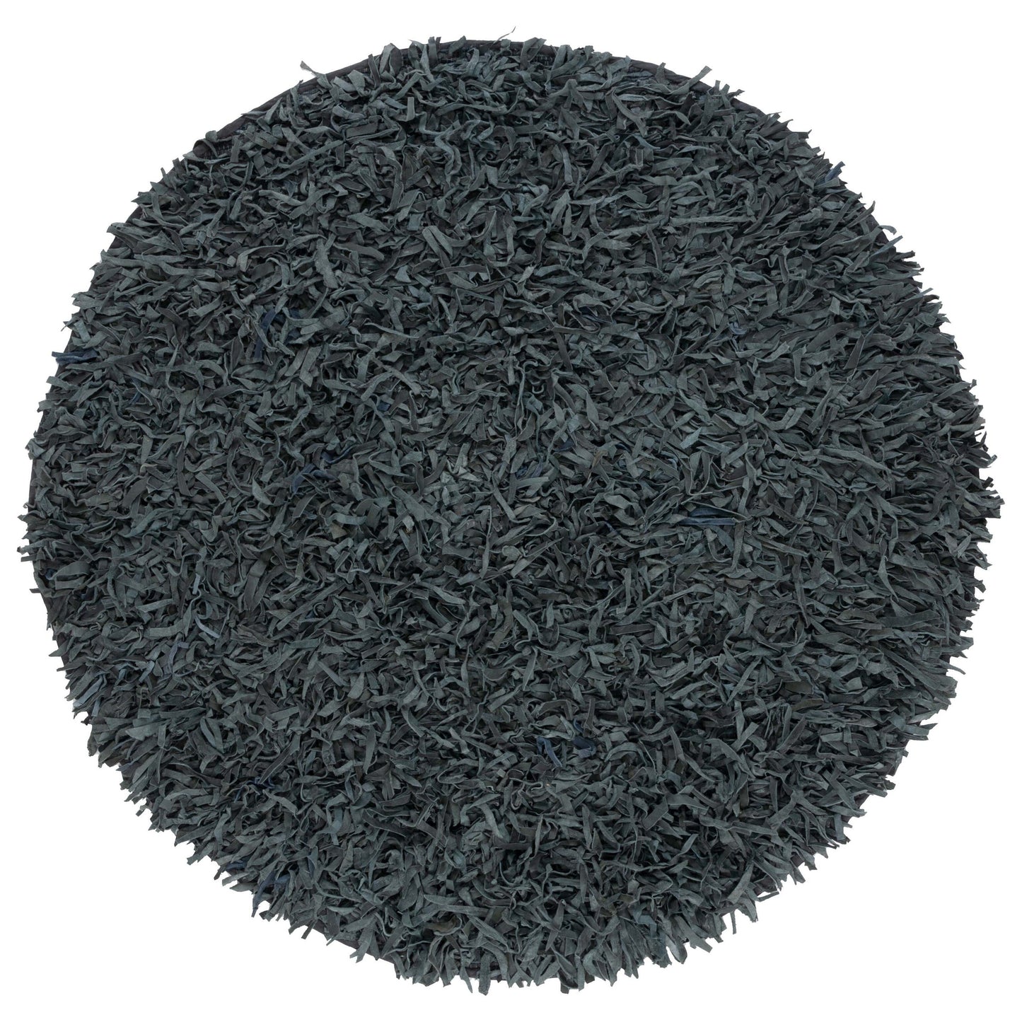 Tapis décoratif moderne SAFAVIEH en cuir shaggy fait main Doinita