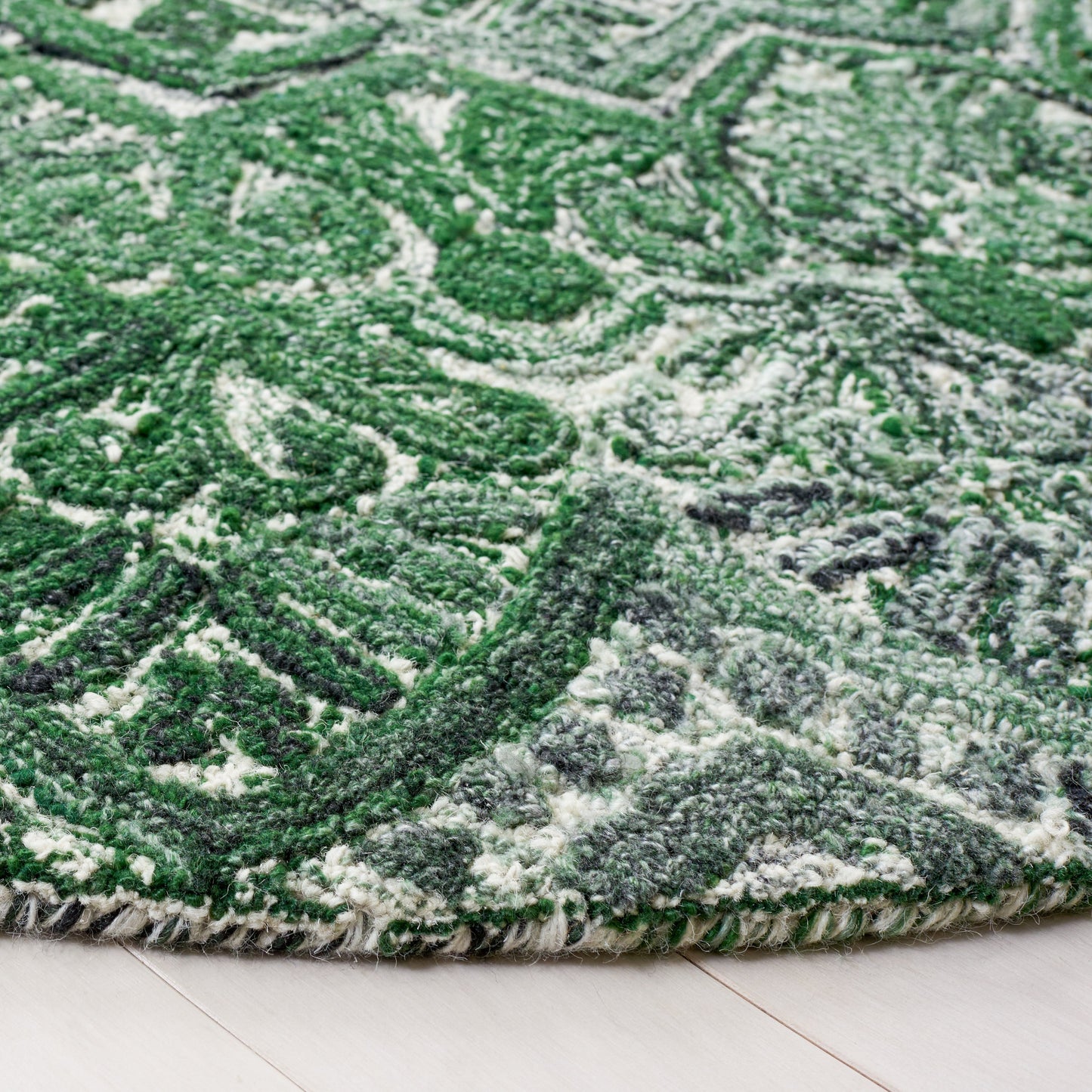 SAFAVIEH Tapis en laine à médaillon moderne Carlijn fait à la main