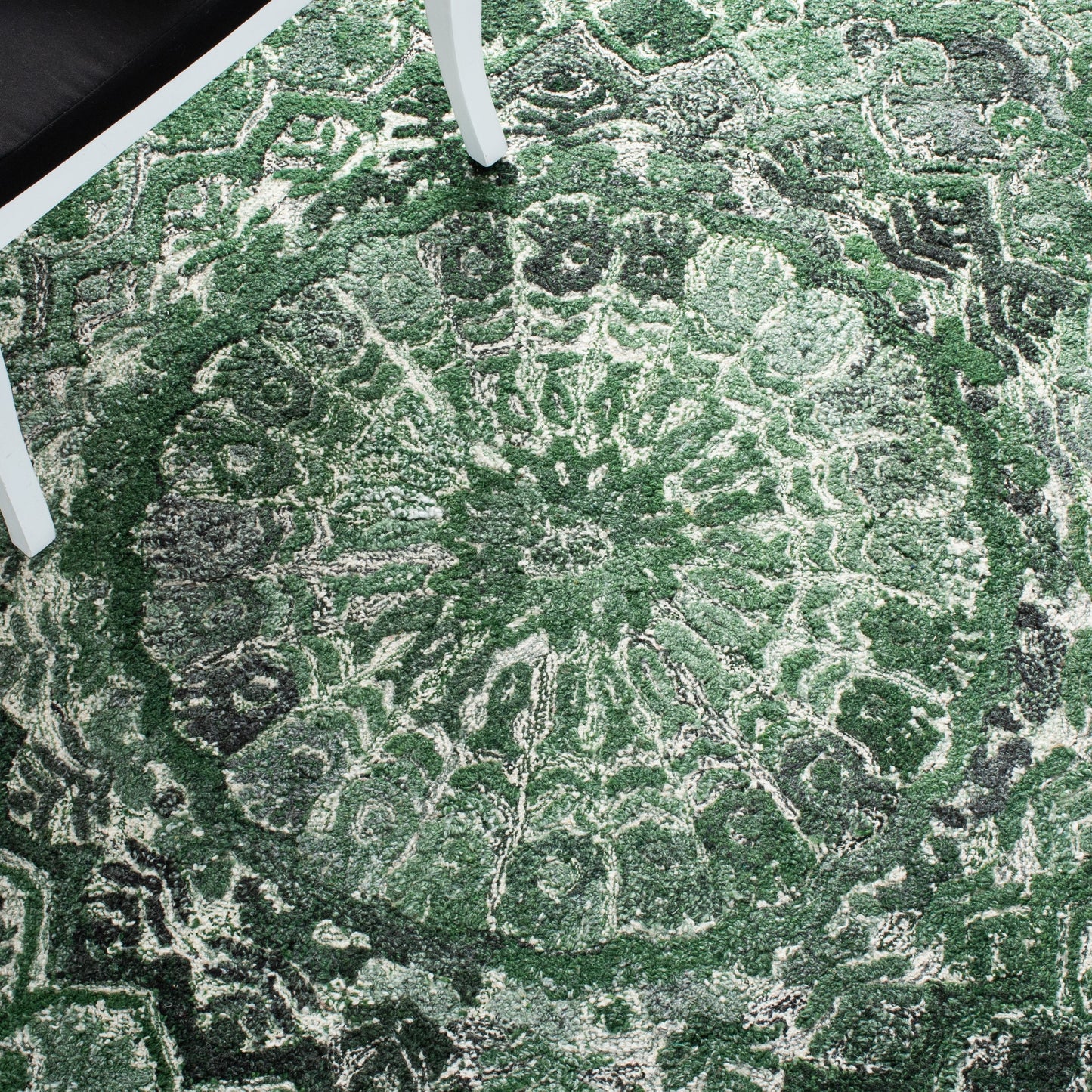 SAFAVIEH Tapis en laine à médaillon moderne Carlijn fait à la main