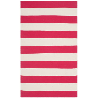 Tapis SAFAVIEH Montauk à rayures Geltrude en coton tissé plat fait main