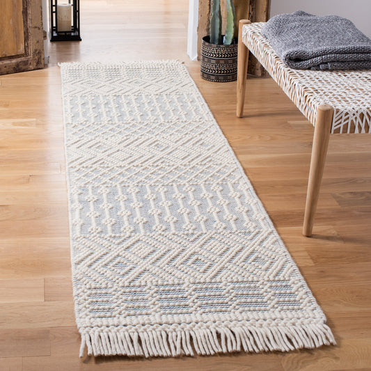 Tapis à franges en laine Natura Estel fait main SAFAVIEH