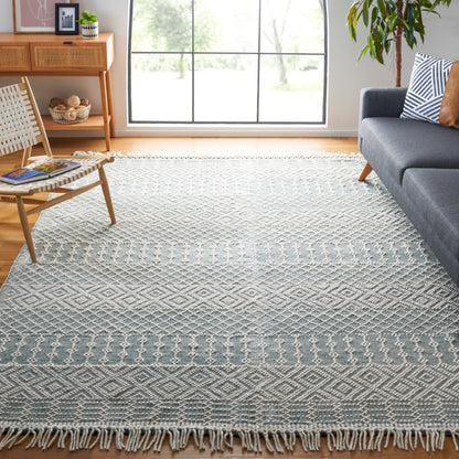 Tapis à franges en laine Natura Estel fait main SAFAVIEH