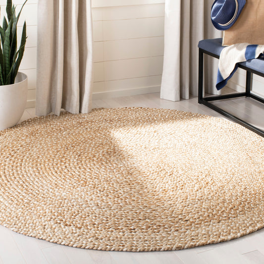 Tapis rond Elliana en jute, fait main en fibres naturelles SAFAVIEH