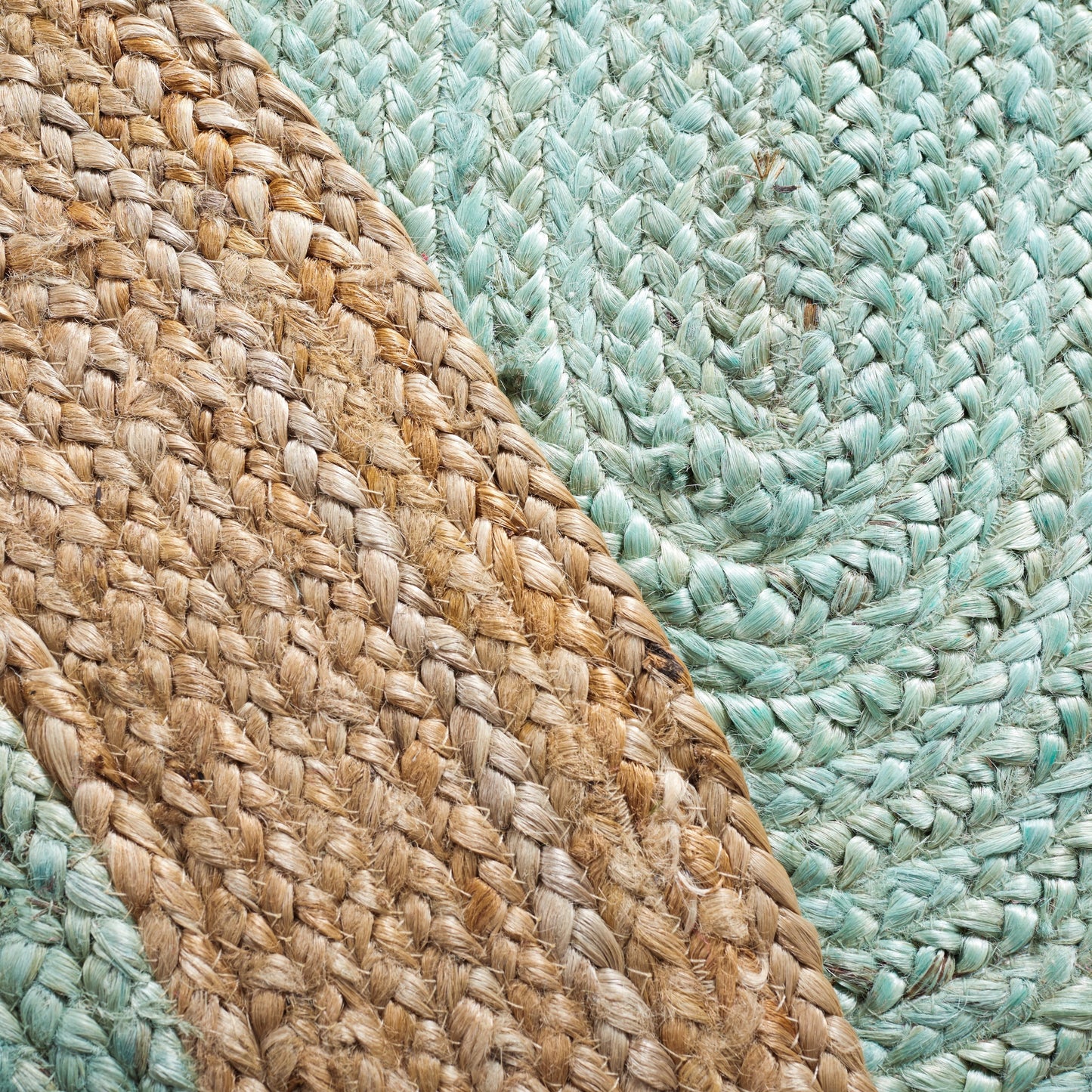 Tapis rond en jute à bordure Jolette en fibres naturelles fait main SAFAVIEH