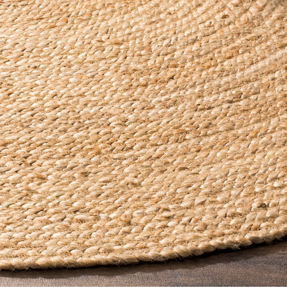 Tapis rond en jute à bordure Jolette en fibres naturelles fait main SAFAVIEH