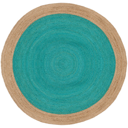 Tapis rond en jute à bordure Jolette en fibres naturelles fait main SAFAVIEH