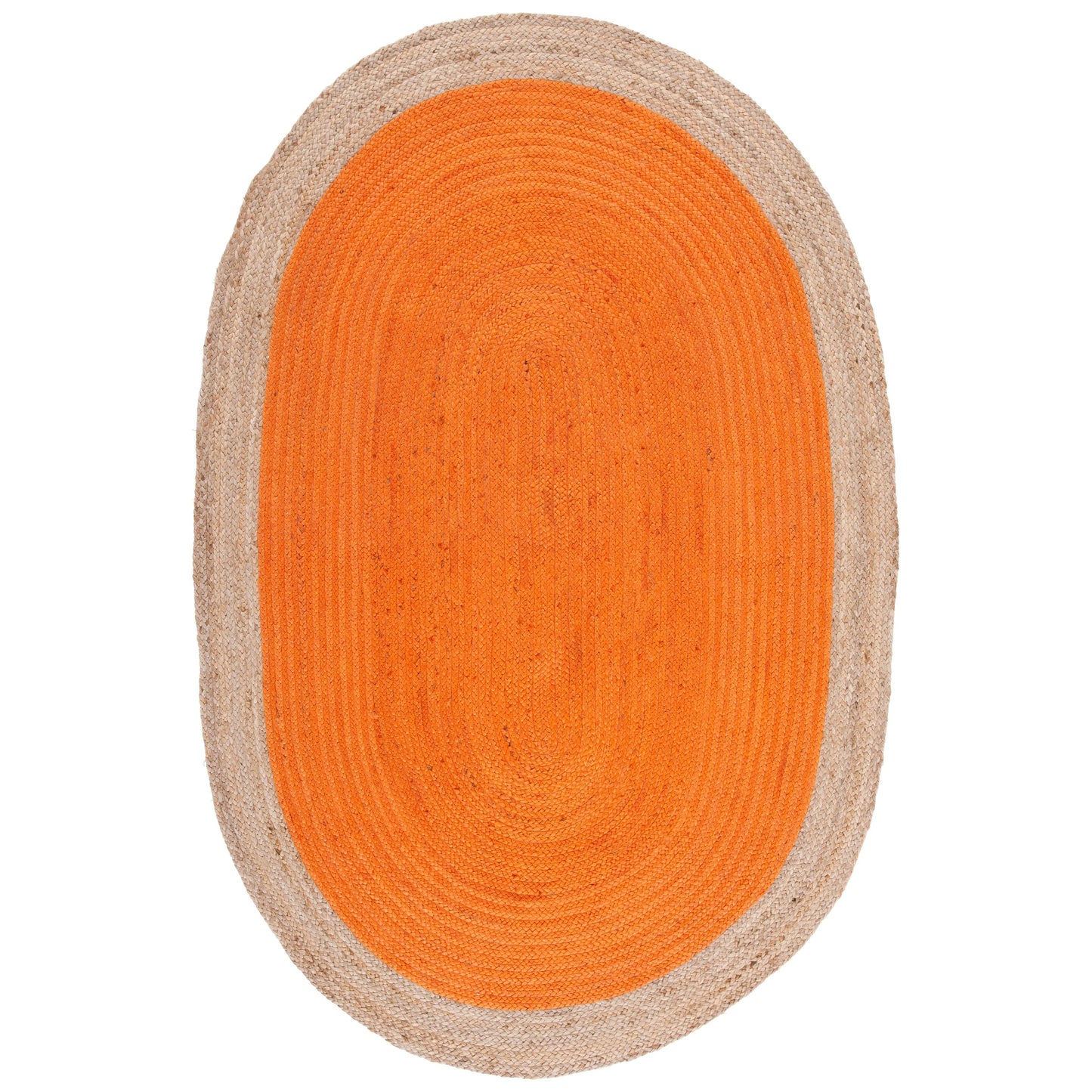 Tapis rond en jute à bordure Jolette en fibres naturelles fait main SAFAVIEH