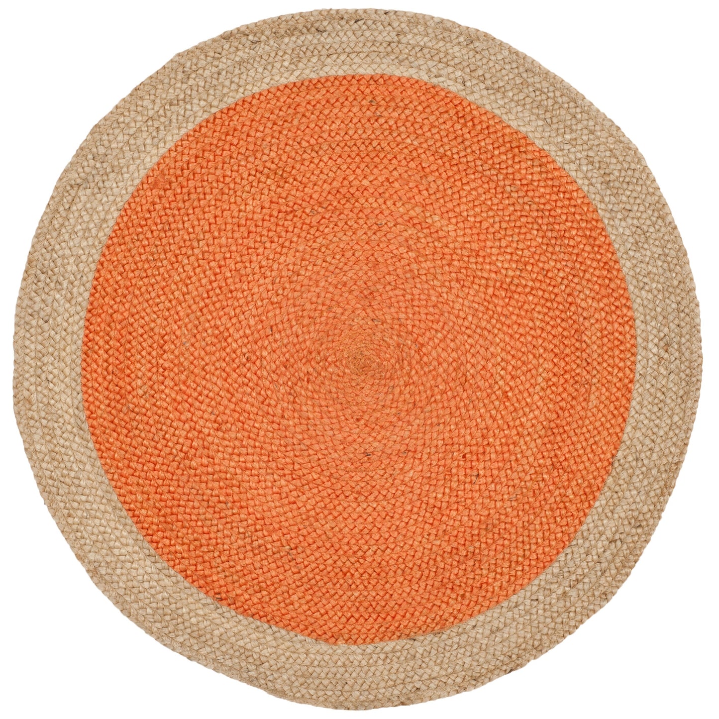 Tapis rond en jute à bordure Jolette en fibres naturelles fait main SAFAVIEH