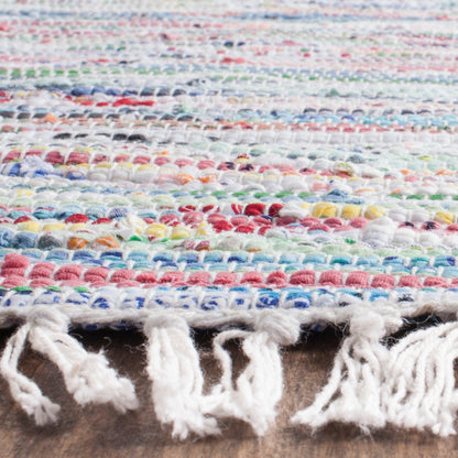 Tapis en coton à rayures scintillantes fait main SAFAVIEH