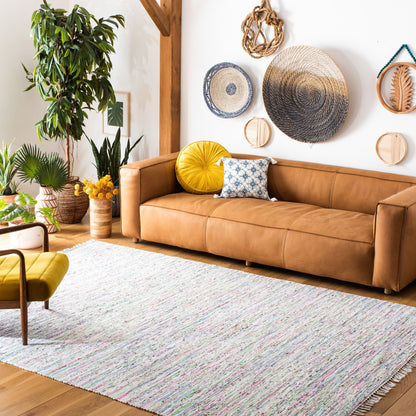 Tapis en coton à rayures scintillantes fait main SAFAVIEH