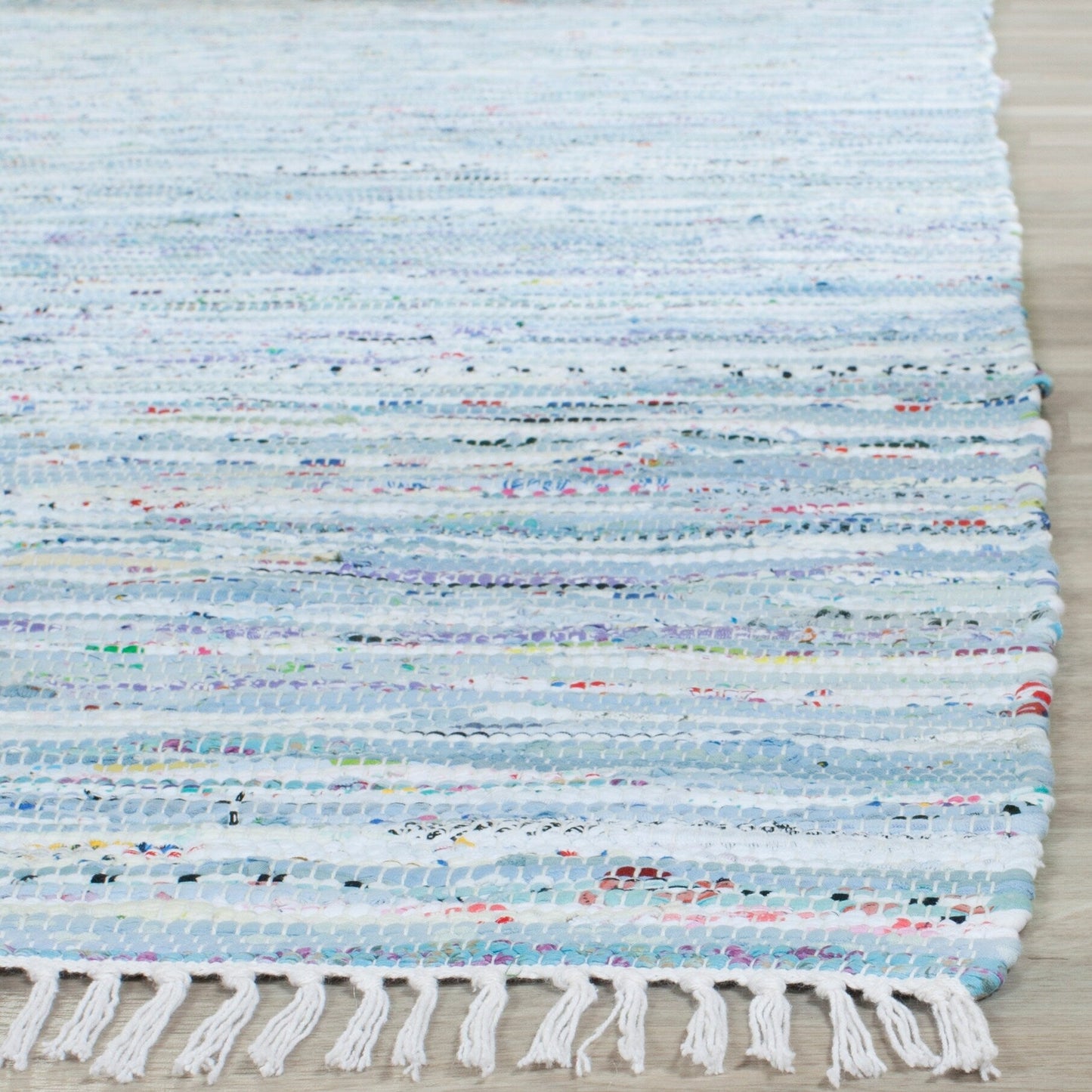 Tapis en coton à rayures scintillantes fait main SAFAVIEH