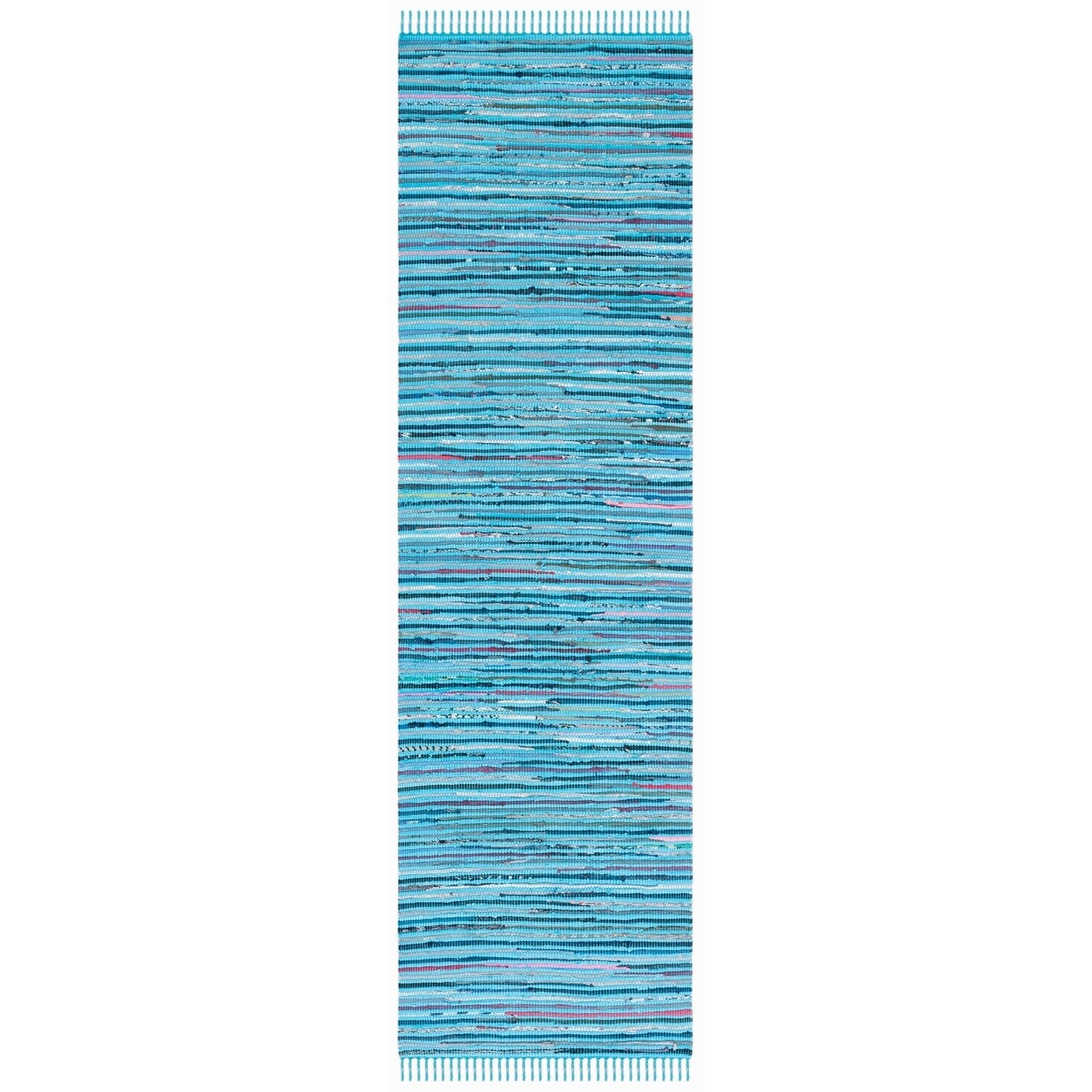 Tapis en coton à rayures scintillantes fait main SAFAVIEH