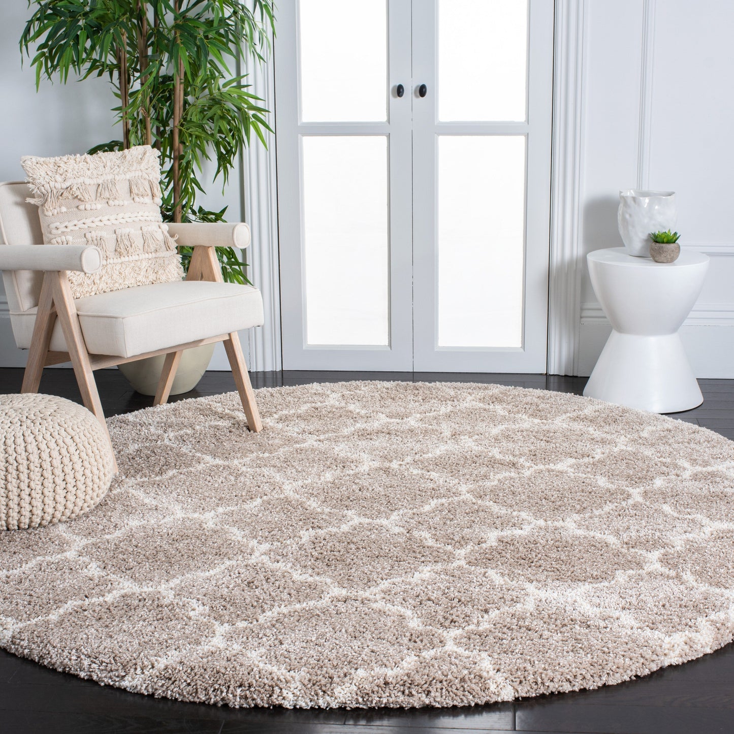Tapis SAFAVIEH Hudson Shag Jeryl Glam Trellis de 5 cm d'épaisseur