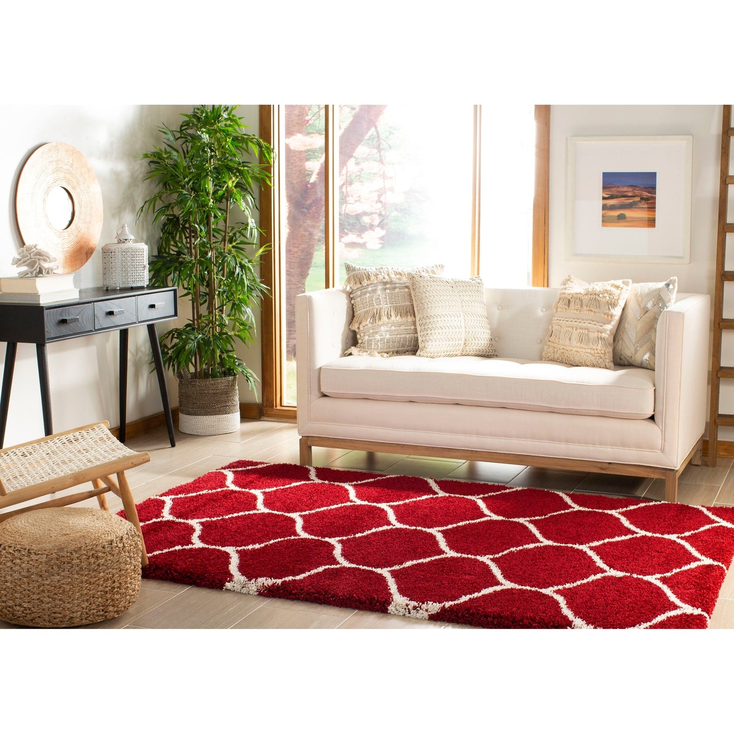 Tapis SAFAVIEH Hudson Shag Pushpa Trellis de 5 cm d'épaisseur