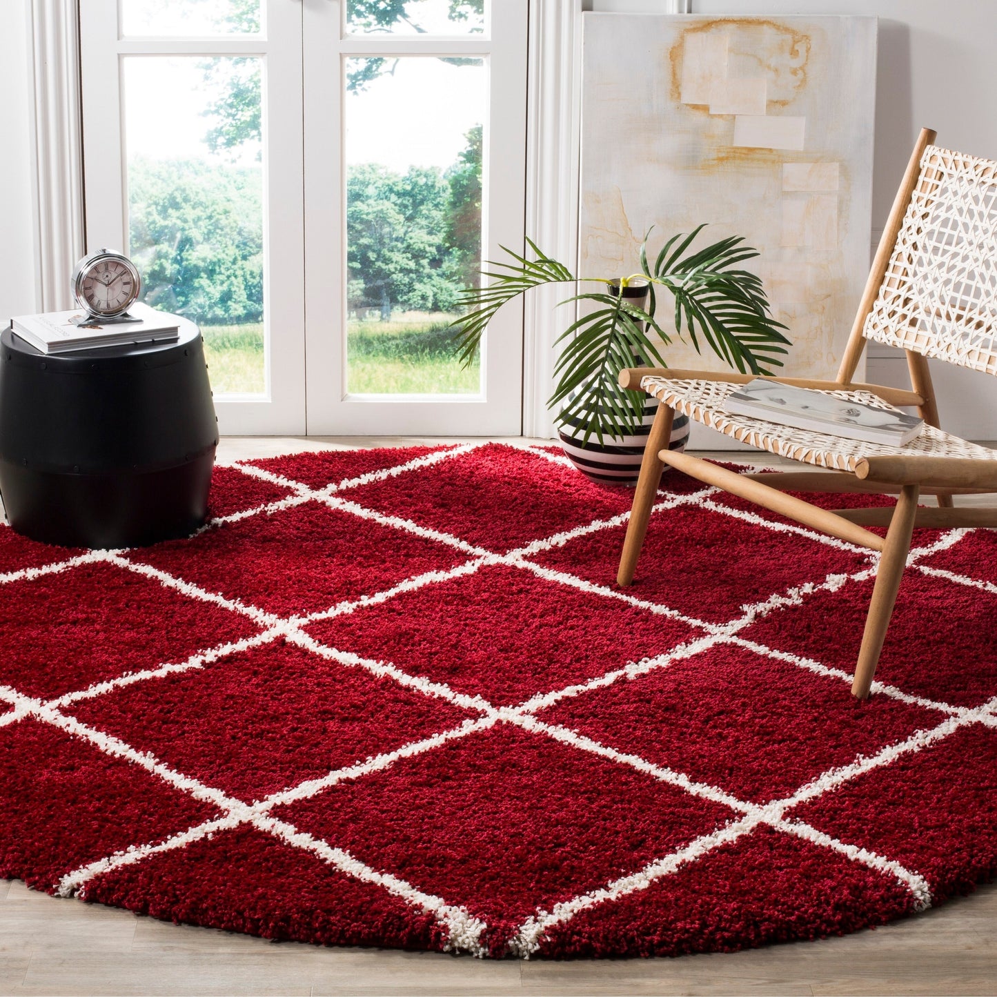 Tapis SAFAVIEH Hudson Shag Raili Diamond Trellis de 5 cm d'épaisseur